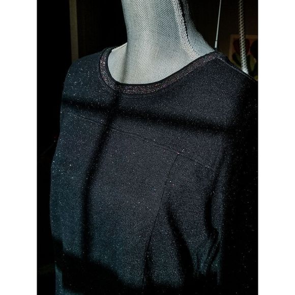 ❄️Whitestuff❄️ French Terry Sparkle Mini Dress / Navy / EU 42 / US L - Picture 2 of 2